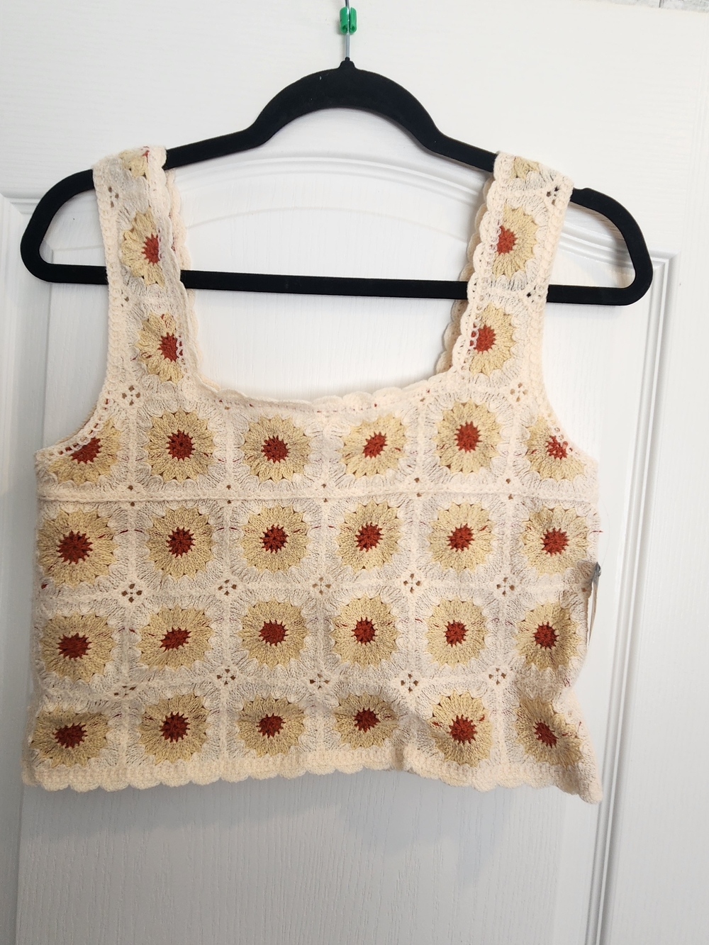 Crochet Sunflower Crochet Bralette Tank Top - S BNWT